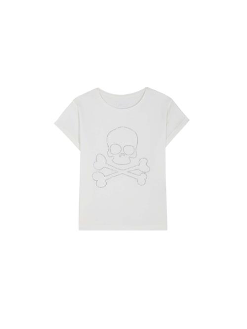 Se Scalpers Bluser & t-shirts 'Shiny Skull'  grå / hvid ved About You