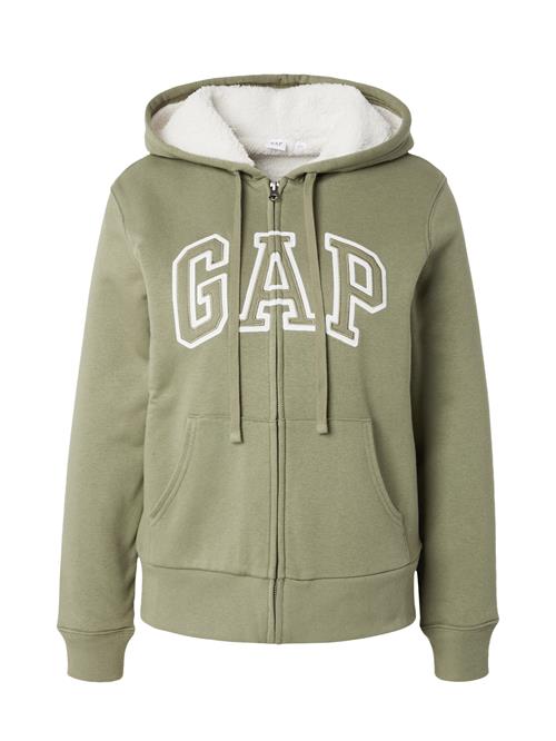 GAP Sweatjakke  kiwi / hvid