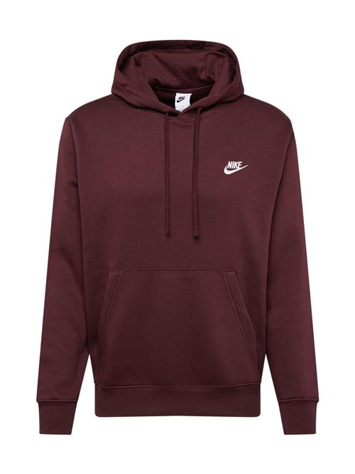 Nike Sportswear Sweatshirt 'Club Fleece'  burgunder / hvid