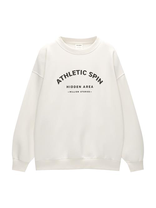 Pull&Bear Sweatshirt  sort / hvid