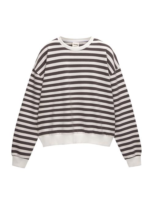 Pull&Bear Sweatshirt  choko / hvid