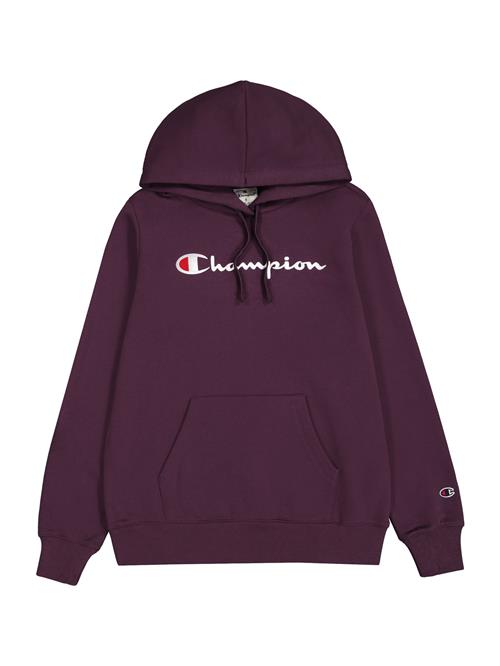 Se Champion Authentic Athletic Apparel Sweatshirt  mørkelilla / lys rød / hvid ved About You