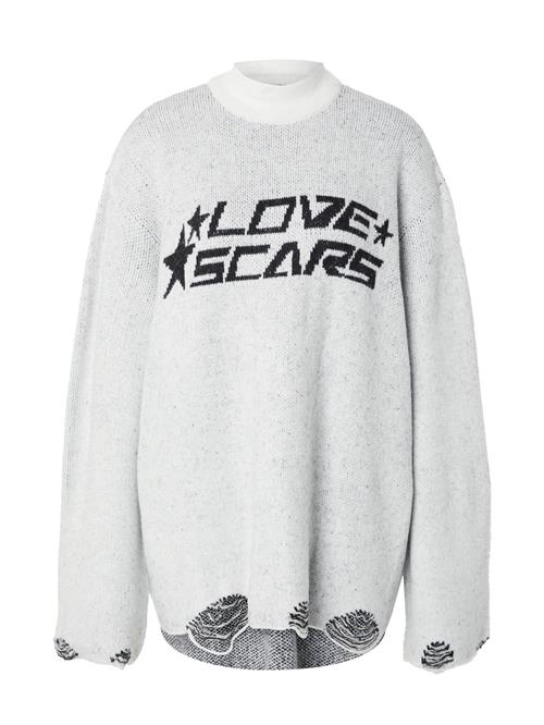 Love Scars Pullover i overstørrelse  sort / hvid / offwhite