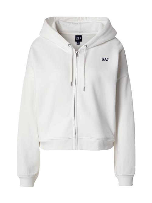 GAP Sweatjakke 'ABBREVIATED'  sort / hvid