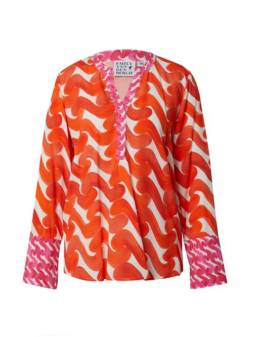 Se Emily Van Den Bergh Bluse  orange / pink / hvid ved About You