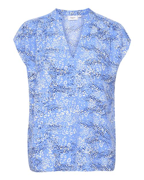 SAINT TROPEZ Bluse 'Dacia'  blå / hvid