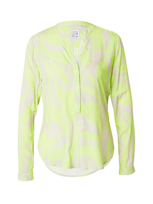 Emily Van Den Bergh Bluse  lysegrå / lime