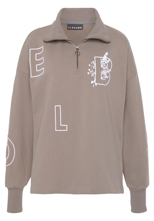 Elbsand Sweatshirt  nude / hvid