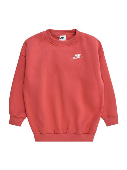 Nike Sportswear Sweatshirt 'Club Fleece'  cranberry / hvid