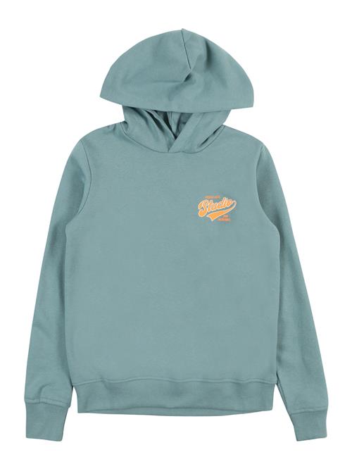 Se Jack & Jones Junior Sweatshirt 'TREND'  cyanblå / lyseorange / hvid ved About You