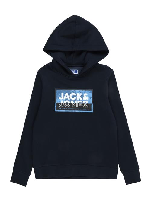 Jack & Jones Junior Sweatshirt 'JCOLogan'  marin / royalblå / sort / hvid