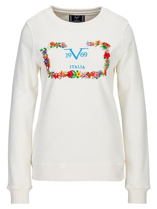 Se 19V69 ITALIA Sweatshirt 'Sunnhild'  azur / grøn / rød / hvid ved About You