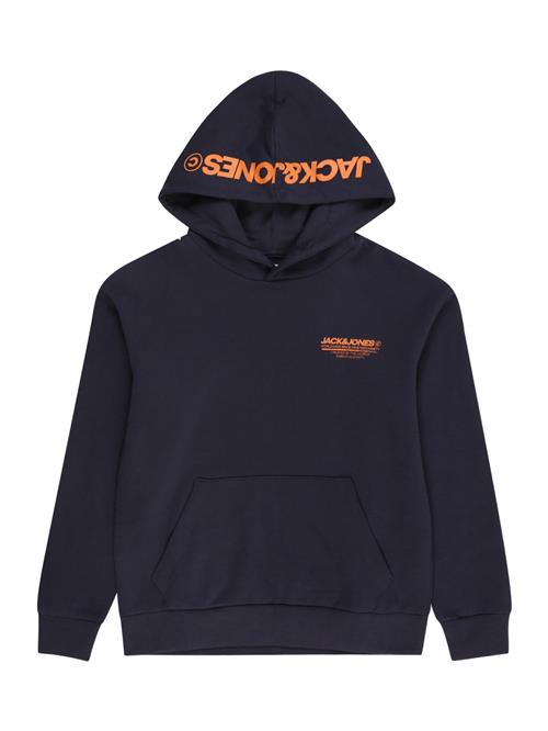 Se Jack & Jones Junior Sweatshirt 'JJOLIVE'  navy / mandarin ved About You