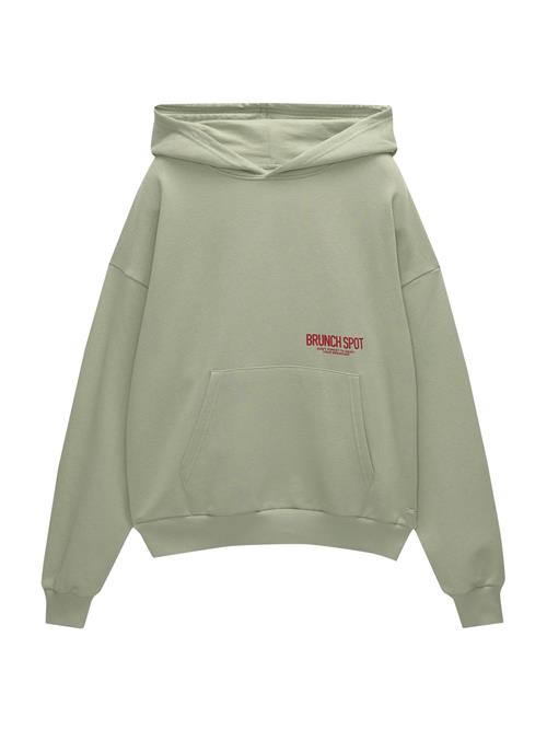 Se Pull&Bear Sweatshirt  pastelgrøn / rød ved About You