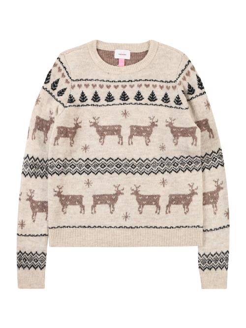 Vero Moda Girl Pullover 'VMDEERS'  camel / ecru / sort