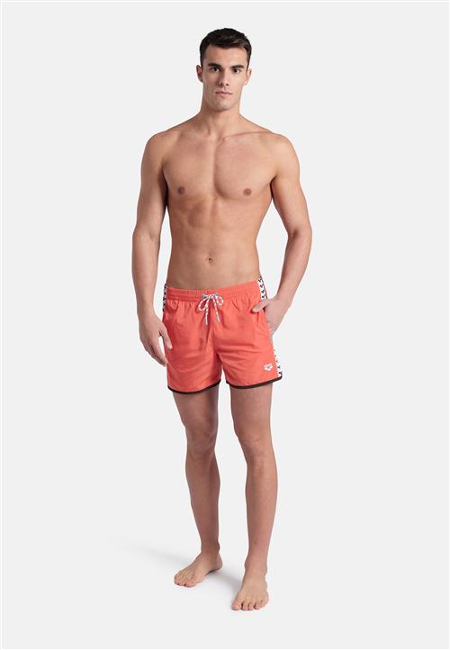 ARENA Badeshorts 'TEAM STRIPE'  orangerød / sort / hvid