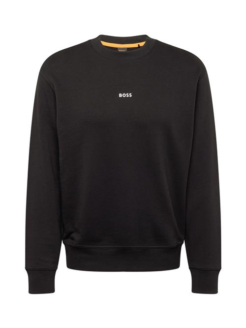 Se BOSS Sweatshirt 'We Small'  sort / hvid ved About You