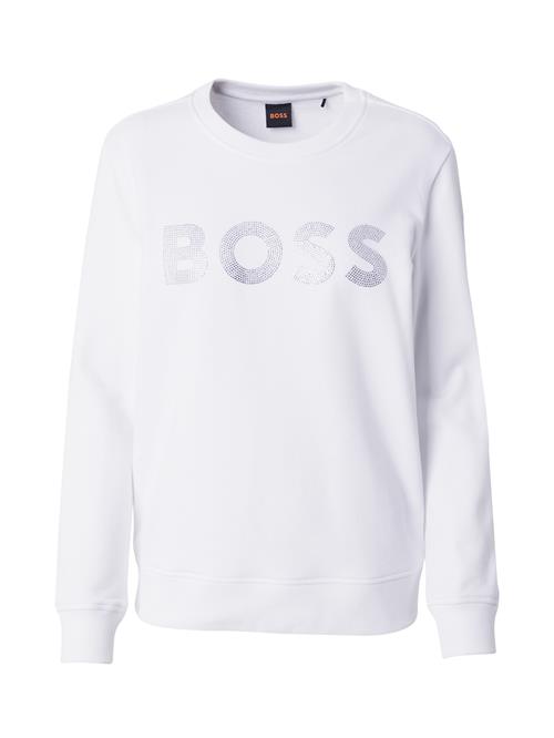 Se BOSS Sweatshirt 'C_Ebossa2'  sølv / hvid ved About You