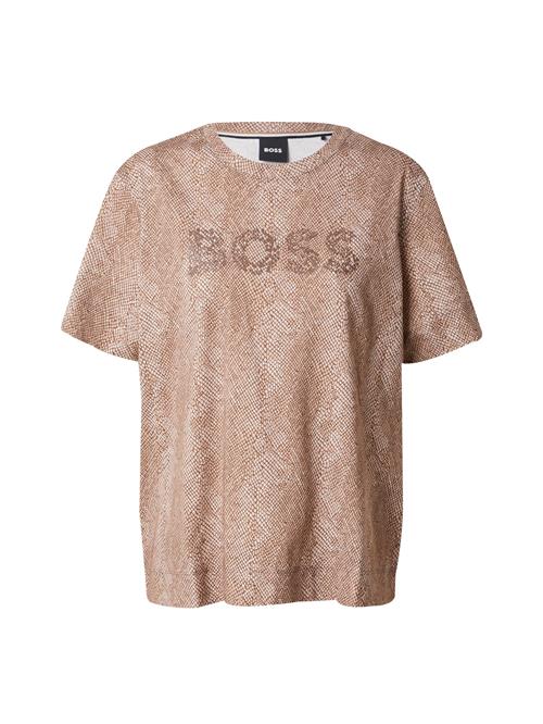 BOSS Shirts 'Elpha'  brun / choko / brokade / naturhvid