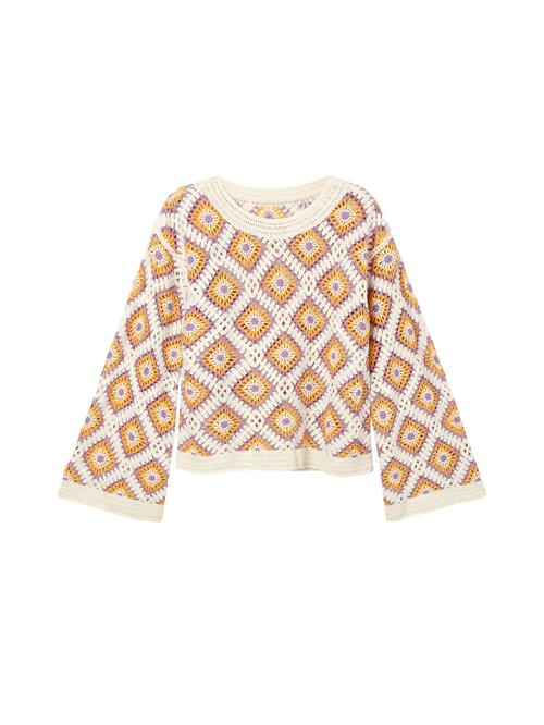 Se Desigual Pullover 'Crochet'  blandingsfarvet / hvid ved About You