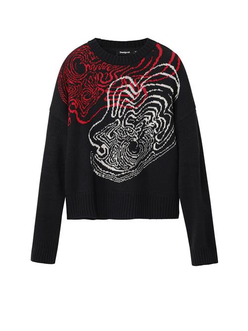 Desigual Pullover  rød / sort / hvid