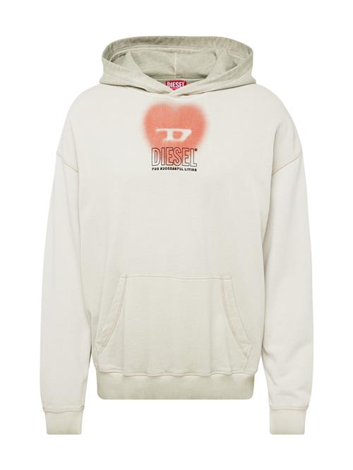 DIESEL Sweatshirt 'S-BOXT-N10'  pastelgrøn / rød / sort