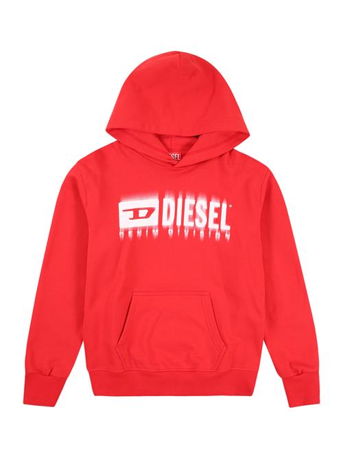 DIESEL Sweatshirt 'SGINNHOODL5 OVER'  rød / hvid