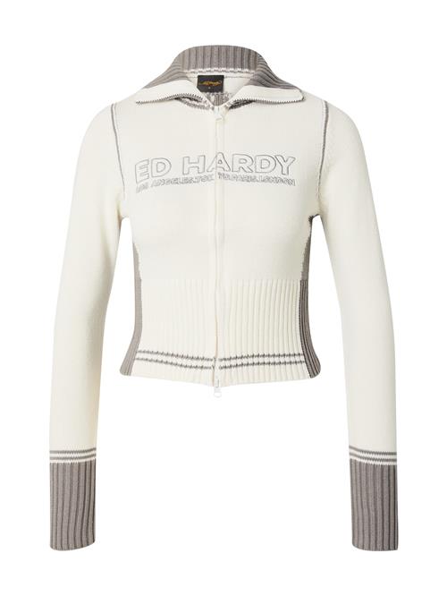 Ed Hardy Cardigan  grå / offwhite