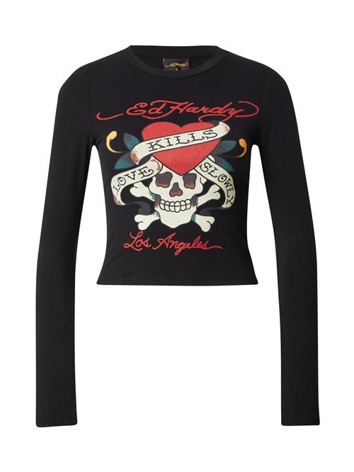 Se Ed Hardy Shirts 'LOVE KILLS'  mørkegrøn / rød / sort / hvid ved About You