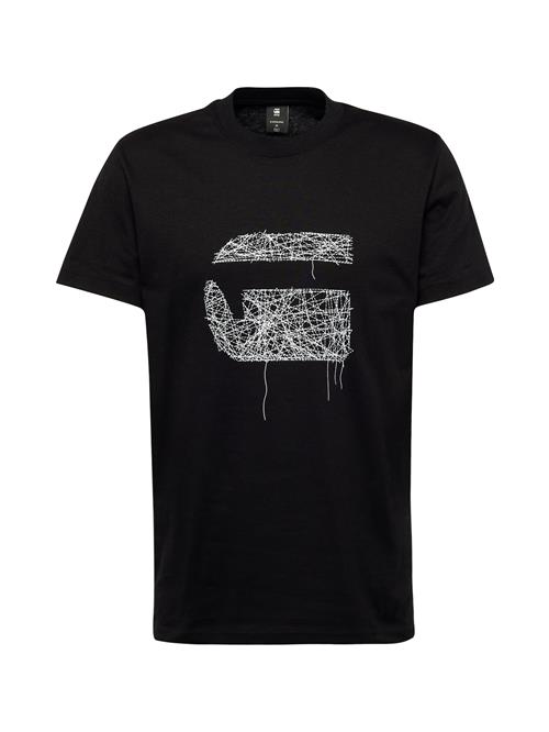 G-STAR Bluser & t-shirts 'Stitch Burger'  sort / hvid