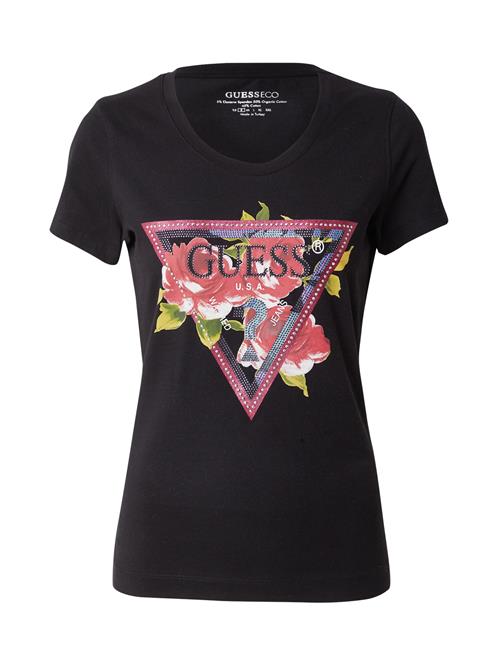 GUESS Shirts 'ROSES'  blå / oliven / lyserød / sort