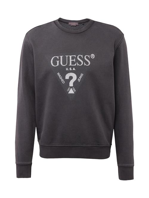 GUESS Sweatshirt  sort-meleret / hvid