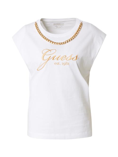 GUESS Shirts 'CRYSTAL'  guld / hvid