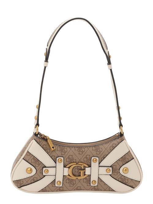 GUESS Skuldertaske 'MINTHA'  creme / camel / guld / hvid