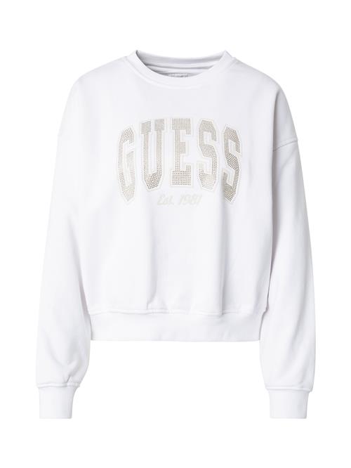 Se GUESS Sweatshirt  ecru / abrikos / transparent / hvid ved About You