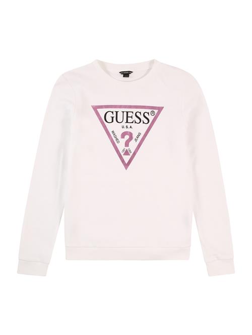 Se GUESS Sweatshirt  mørk pink / sort / offwhite ved About You