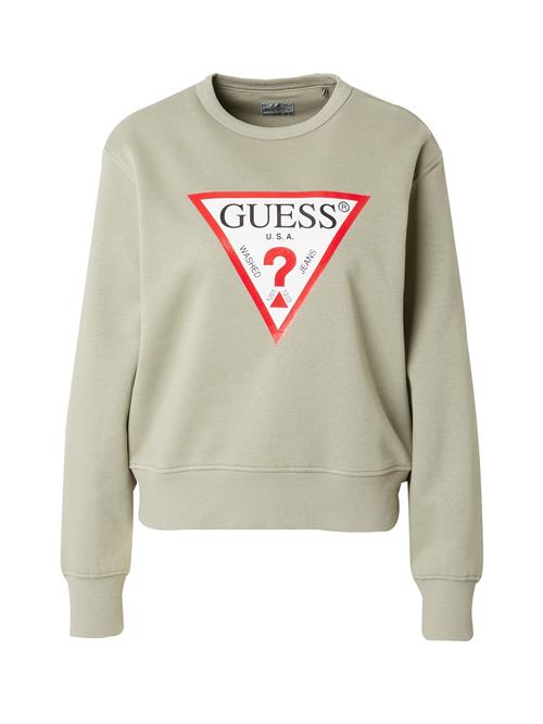 Se GUESS Sweatshirt  khaki / rød / sort / hvid ved About You