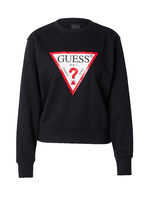 Se GUESS Sweatshirt  rød / sort / hvid ved About You