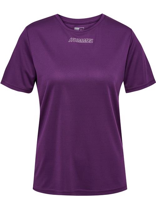 Hummel Funktionsbluse 'TE TOLA'  aubergine / hvid