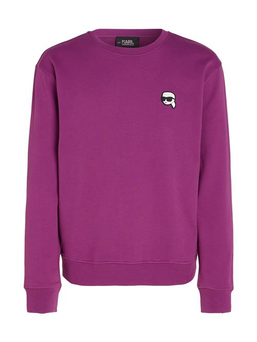 Karl Lagerfeld Sweatshirt 'Ikonik'  purpur / sort / hvid