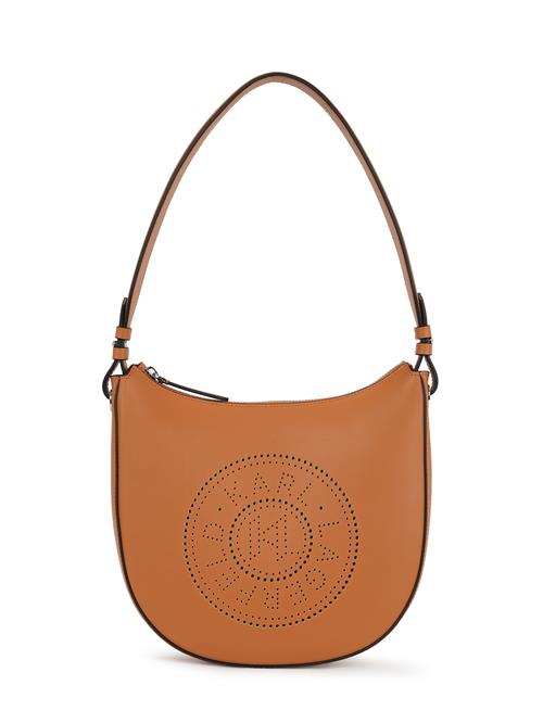 Karl Lagerfeld Skuldertaske 'K/Circle Moon'  cognac / sort