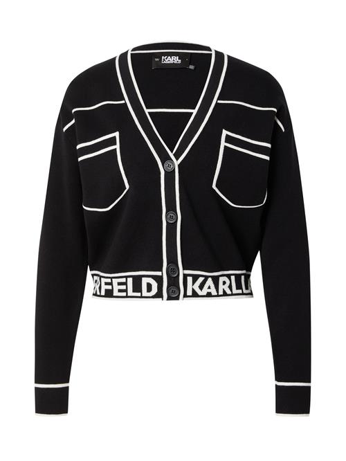 Se Karl Lagerfeld Cardigan  sort / hvid ved About You