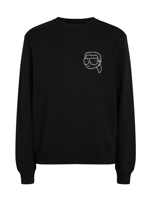 Se Karl Lagerfeld Sweatshirt 'Ikonik'  mørkegrå / sort / hvid ved About You