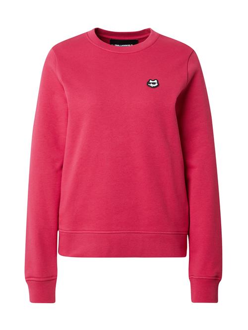 Se Karl Lagerfeld Sweatshirt 'Ikonik 2.0'  grenadine / sort / hvid ved About You