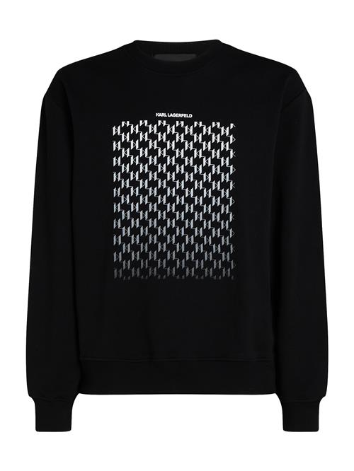 Karl Lagerfeld Sweatshirt 'Monogram Degradé'  sort / hvid