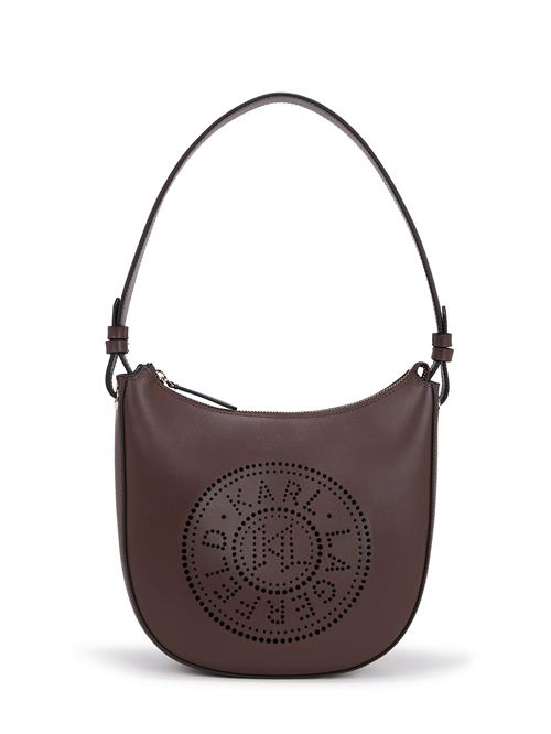 Karl Lagerfeld Skuldertaske 'Circle Perforated Moon'  brun