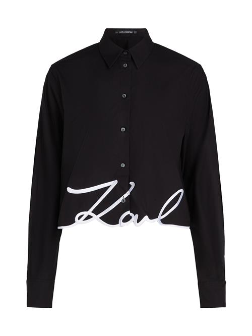 Se Karl Lagerfeld Bluse  sort / hvid ved About You