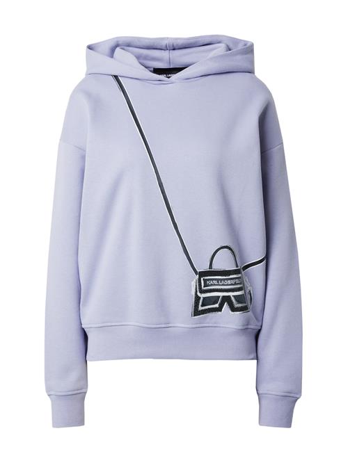 Se Karl Lagerfeld Sweatshirt  lilla / sort / hvid ved About You