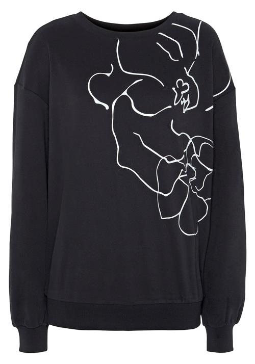 LASCANA Sweatshirt  sort / hvid