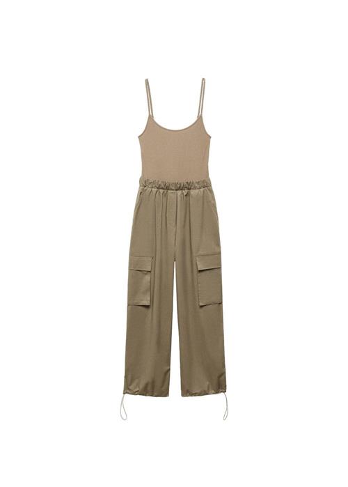 MANGO Jumpsuit 'Boston'  khaki / oliven